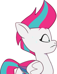 Size: 801x1041 | Tagged: safe, edit, edited screencap, screencap, zipp storm, pegasus, pony, g5, my little pony: tell your tale, secret ad-mare-er, spoiler:g5, spoiler:my little pony: tell your tale, spoiler:tyts01e44, do not want, female, scared, simple background, solo, transparent background, wavy mouth, worried