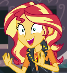 Size: 639x692 | Tagged: safe, screencap, sunset shimmer, human, driving miss shimmer, driving miss shimmer: applejack, equestria girls, g4, my little pony equestria girls: better together, cropped, solo