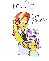 Size: 3000x3699 | Tagged: safe, artist:ktd1993, diamond tiara, sunset shimmer, human, equestria girls, g4, alternate clothes, alternate hairstyle, clothes swap, duo, female, high res, hug, jewelry, siblings, simple background, sisters, tiara, transparent background