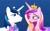 Size: 2048x1250 | Tagged: safe, princess cadance, princess flurry heart, shining armor, alicorn, pony, unicorn, g4, my little pony best gift ever, crown, female, flirting, foal, irl, jewelry, male, mare, photo, regalia, sexy, ship:shiningcadance, shipping, stallion, straight