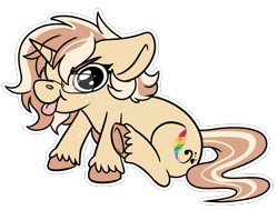 Size: 991x751 | Tagged: safe, artist:rokosmith26, oc, oc only, oc:lulubell, pony, unicorn, angy, big eyes, cheeky, chibi, commission, cute, derp, female, floppy ears, glasses, horn, mare, simple background, sitting, solo, tongue out, transparent background, underhoof, unicorn oc, unshorn fetlocks, ych result