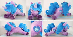 Size: 1248x640 | Tagged: safe, artist:featherpaw14, izzy moonbow, pony, unicorn, g5, cute, female, irl, photo, plushie, solo