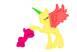 Size: 1086x736 | Tagged: dead source, safe, artist:crystalmoon101, oc, oc only, alicorn, pony, base, duo, eyes closed, female, filly, foal, mare, simple background, transparent background, transparent wings, wings