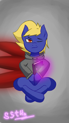 Size: 2160x3840 | Tagged: safe, artist:supershadow_th, oc, oc only, earth pony, book, clothes, evil, friendship lesson, good, hoodie, solo