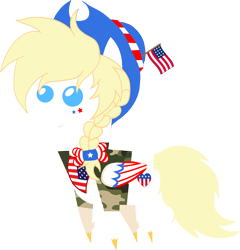 Size: 2120x2205 | Tagged: safe, artist:archooves, oc, oc only, oc:star spangle, pegasus, pony, female, flag, hat, high res, mare, nation ponies, pointy ponies, ponified, simple background, solo, transparent background, united states