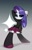 Size: 831x1315 | Tagged: safe, artist:rrd-artist, rarity, unicorn, anthro, g4, bipedal, boots, clothes, ear piercing, eyeshadow, looking at you, makeup, piercing, pose, shoes, skirt, solo, sweater