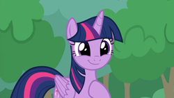 Size: 1920x1080 | Tagged: safe, screencap, twilight sparkle, alicorn, pony, g4, season 9, the ending of the end, 1080p, cute, female, folded wings, happy, hoof on chest, mare, proud, smiling, solo, twiabetes, twilight sparkle (alicorn), victory, wings