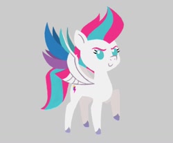 Size: 1569x1296 | Tagged: safe, artist:allisonpopick, part of a set, zipp storm, pegasus, pony, g5, gray background, simple background, smiling, solo