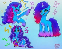 Size: 1368x1074 | Tagged: safe, artist:petaltwinkle, misty brightdawn, pony, unicorn, g5, spoiler:g5, cute, freckles, mistybetes, solo, toy interpretation