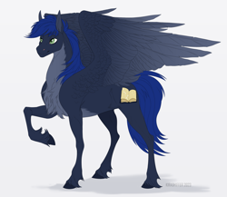 Size: 2300x2000 | Tagged: safe, artist:dementra369, oc, oc only, oc:star reader, pegasus, pony, chest fluff, colored, commission, commissioner:shaddar, countershading, high res, male, solo, unshorn fetlocks, wings