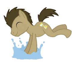 Size: 505x417 | Tagged: safe, artist:cuttycommando, doctor whooves, time turner, earth pony, pony, g4, male, simple background, solo, stallion, transparent background, water