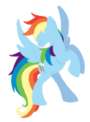 Size: 562x758 | Tagged: safe, artist:cuttycommando, rainbow dash, pegasus, pony, g4, minimalist, no eyes, simple background, solo, transparent background