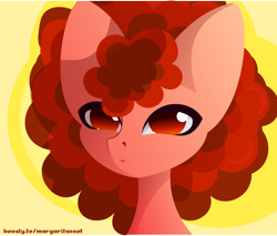 Size: 2600x2214 | Tagged: safe, artist:margaritaenot, oc, oc only, earth pony, pony, commission, curly hair, high res, red eyes, simple background, solo