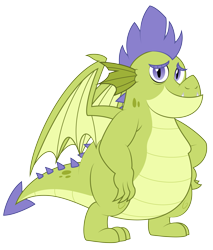 Size: 5047x5921 | Tagged: safe, artist:aleximusprime, sludge (g4), dragon, fanfic:go north young dragon, flurry heart's story, g4, male, older, reformed, simple background, solo, transparent background