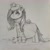 Size: 2144x2160 | Tagged: safe, artist:krista-21, fluttershy, bird, duck, pegasus, pony, g4, clothes, cute, duckling, ear fluff, female, grayscale, hat, high res, looking up, mare, monochrome, pencil drawing, raincoat, round ears, shyabetes, signature, smiling, solo, traditional art