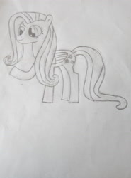Size: 3120x4208 | Tagged: safe, fluttershy, pony, traditional art