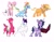 Size: 1405x1095 | Tagged: safe, artist:witherslayer73, arizona (tfh), oleander (tfh), paprika (tfh), pom (tfh), tianhuo (tfh), velvet (tfh), alpaca, classical unicorn, cow, deer, dog, dragon, hybrid, lamb, longma, pony, reindeer, sheep, unicorn, them's fightin' herds, bandana, bell, bell collar, cloven hooves, collar, community related, concave belly, curved horn, doe, female, horn, implied angel bunny, implied applejack, implied fluttershy, implied pinkie pie, implied rainbow dash, implied rarity, implied twilight sparkle, leonine tail, looking at you, magic, male, mane six, no pupils, palette swap, recolor, simple background, slender, species swap, telekinesis, thin, unshorn fetlocks, white background