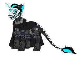 Size: 5489x4002 | Tagged: safe, artist:crazysketch101, oc, oc only, oc:phantom, pony, unicorn, cape, clothes, gun, handgun, pistol, simple background, solo, transparent background