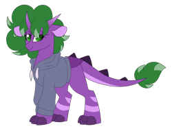 Size: 6303x4817 | Tagged: safe, artist:crazysketch101, oc, oc only, dracony, dragon, hybrid, pony, clothes, hoodie, simple background, solo, transparent background