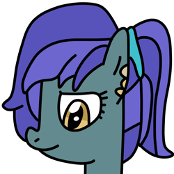 Size: 1000x1000 | Tagged: safe, artist:jadeharmony, oc, oc only, oc:lightning skies, pegasus, pony, icey-verse, bust, ear piercing, earring, female, jewelry, magical gay spawn, mare, offspring, parent:open skies, parent:thunderlane, parents:thunderskies, piercing, simple background, solo, transparent background