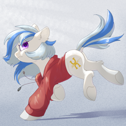 Size: 2048x2048 | Tagged: artist needed, source needed, safe, oc, oc only, oc:yvonne.k waverhoof, earth pony, pony, butt, clothes, female, high res, hoodie, plot, solo