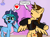 Size: 2983x2195 | Tagged: safe, artist:mrstheartist, misty brightdawn, oc, oc:ej, alicorn, pony, unicorn, g5, alicorn oc, bipedal, blushing, door, duo, female, floppy ears, heart, heart eyes, high res, horn, howling, in love, male, mare, out of character, ship:ejmisty, shipping, speech bubble, spoken heart, star fox, unshorn fetlocks, wingding eyes, wings