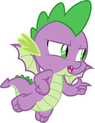 Size: 3000x3881 | Tagged: safe, artist:cloudy glow, spike, dragon, a matter of principals, g4, .ai available, high res, simple background, solo, transparent background, vector, winged spike, wings