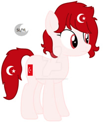 Size: 819x976 | Tagged: safe, artist:savannah-london, oc, oc only, pony, nation ponies, ponified, simple background, solo, turkey (country), white background