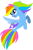 Size: 441x667 | Tagged: safe, artist:selenaede, artist:the smiling pony, artist:user15432, rainbow dash, rainbow dash (g3), pegasus, pony, sea pony, seapony (g4), g3, g4, my little pony: the movie, base used, fin wings, fins, g3 to g4, generation leap, open mouth, seaponified, seapony rainbow dash, simple background, smiling, solo, species swap, white background, wings