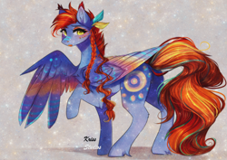 Size: 4948x3507 | Tagged: safe, artist:krissstudios, oc, oc only, oc:arrya, pegasus, pony, braid, butt, concave belly, female, mare, plot, solo