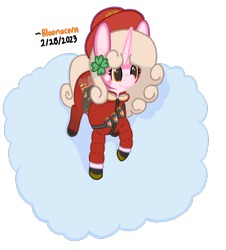 Size: 848x936 | Tagged: safe, artist:bloonacorn, oc, oc only, oc:bloona blazes, pony, unicorn, /mlp/ tf2 general, horn, simple background, solo, team fortress 2, transparent background, unicorn oc