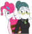 Size: 300x317 | Tagged: safe, artist:robukun, edit, cloudy quartz, pinkie pie, human, equestria girls, g4, background removed, bondage, bound and gagged, bound together, cloth gag, duo, equestria girls-ified, female, gag, mother and child, mother and daughter, simple background, struggling, tied to chair, tied up, transparent background