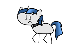 Size: 1824x1200 | Tagged: safe, artist:mystery shore, idw, shining armor, pony, unicorn, g4, reflections, spoiler:comic, bags under eyes, collar, in a nutshell, in a nutshell but mirror version, male, mirror universe, simple background, solo, stallion, stick pony, transparent background
