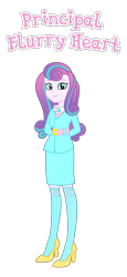 Size: 2689x5863 | Tagged: safe, anonymous artist, princess flurry heart, human, equestria girls, g4, belt, belt buckle, clothes, collar, cutie mark on clothes, equestria girls-ified, eyebrows, eyelashes, eyeshadow, female, hands behind back, happy, high res, jacket, lipstick, looking, looking at you, makeup, name, older, older flurry heart, principal flurry heart, shakespearicles, shirt, shoes, simple background, skirt, smiling, smiling at you, socks, solo, standing, stockings, thigh highs, transparent background, woman