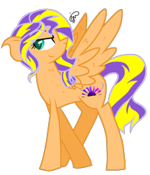 Size: 896x1040 | Tagged: safe, artist:gallantserver, oc, oc only, oc:sunrise beauty, pegasus, pony, concave belly, female, mare, simple background, solo, transparent background