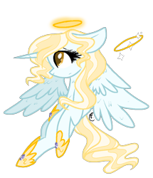 Size: 896x1040 | Tagged: safe, artist:gallantserver, oc, oc only, alicorn, angel, angel pony, original species, pony, female, halo, mare, solo