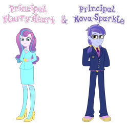 Size: 5899x5835 | Tagged: safe, anonymous artist, princess flurry heart, oc, oc:prince nova sparkle, human, equestria girls, g4, absurd resolution, accessory, belt, belt buckle, brother, brother and sister, buttons, clothes, collar, cousins, cutie mark on clothes, duo, equestria girls-ified, eyebrows, eyelashes, eyeshadow, facial hair, family, female, glasses, goatee, hair ring, half-brother, half-cousins, half-siblings, half-sister, hands behind back, happy, high heels, human oc, husband and wife, jacket, lipstick, looking, looking at you, makeup, male, married, married couple, name, necktie, novaheart, novaheart principalcest, offspring, older, older flurry heart, pants, parent:alumnus shining armor, parent:sci-twi, parent:shining armor, parent:twilight sparkle, parents:alumnusshiningscitwisparkle, parents:shining sparkle, pocket, ponytail, principal flurry heart, principal nova sparkle, product of incest, shakespearicles, shipping, shirt, shoes, siblings, simple background, sister, skirt, smiling, smiling at you, socks, standing, stockings, straight, suit, sweater, symbol, thigh highs, transparent background, wall of tags, woman