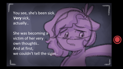 Size: 1258x710 | Tagged: safe, anonymous artist, pipp petals, pegasus, pony, series:anorexic sunny, g5, anorexia, camera shot, female, floppy ears, implied sunny starscout, livestream, mare, solo