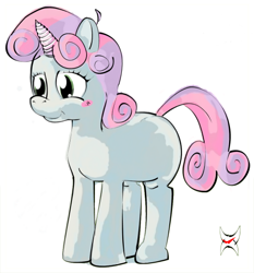 Size: 498x535 | Tagged: safe, artist:hyperchaos7, sweetie belle, pony, unicorn, g4, simple background, solo, white background