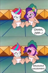 Size: 534x810 | Tagged: safe, artist:heroofequestria, edit, edited screencap, screencap, pipp petals, zipp storm, human, pegasus, pony, g5, my little pony: tell your tale, sunny's smoothie moves, spoiler:g5, spoiler:my little pony: tell your tale, female, mare