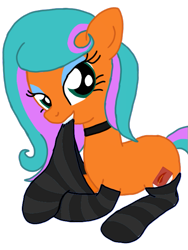 Size: 541x719 | Tagged: safe, artist:cookiechans2, artist:script singer nsfw, edit, oc, oc only, oc:script singer, earth pony, pony, base used, clothes, earth pony oc, female, mare, simple background, socks, solo, striped socks, trace, transparent background