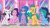 Size: 3072x1727 | Tagged: safe, screencap, hitch trailblazer, izzy moonbow, misty brightdawn, pipp petals, sparky sparkeroni, zipp storm, dragon, earth pony, pegasus, pony, unicorn, g5, my little pony: tell your tale, sunny's smoothie moves, spoiler:g5, spoiler:my little pony: tell your tale, :o, :p, baby, baby dragon, female, frown, jewelry, male, mare, medallion, necklace, open mouth, royal sisters (g5), siblings, sisters, smiling, stallion, tongue out