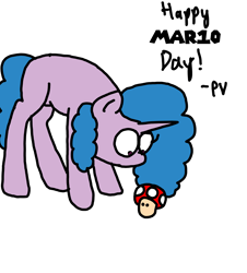 Size: 3023x3351 | Tagged: safe, artist:professorventurer, izzy moonbow, pony, unicorn, g5, high res, izzy is tol, mar10 day, super mario bros., super mushroom