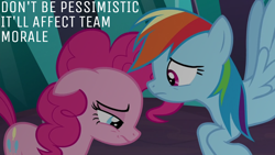 Size: 1920x1080 | Tagged: safe, edit, edited screencap, editor:quoterific, screencap, pinkie pie, rainbow dash, g4, my little pony: friendship is magic, the beginning of the end, doctor who