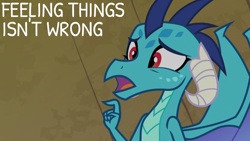 Size: 1920x1080 | Tagged: safe, edit, edited screencap, editor:quoterific, screencap, princess ember, dragon, g4, my little pony: friendship is magic, triple threat, doctor who, solo