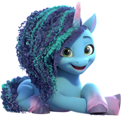 Size: 696x664 | Tagged: safe, edit, edited screencap, screencap, misty brightdawn, pony, unicorn, g5, cute, female, looking at you, lying down, mare, mistybetes, simple background, solo, stock render, transparent background