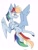 Size: 1546x2048 | Tagged: safe, artist:volchok, rainbow dash, pegasus, pony, g4, female, simple background, solo, white background