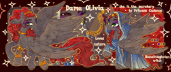 Size: 2409x1024 | Tagged: safe, artist:koribooo, oc, oc only, alicorn, pony, alicorn oc, clothes, dress, horn, horn ring, looking back, makeup, raised hoof, ring, wings