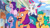 Size: 3072x1727 | Tagged: safe, screencap, hitch trailblazer, izzy moonbow, misty brightdawn, pipp petals, sparky sparkeroni, sunny starscout, zipp storm, dragon, earth pony, pegasus, pony, unicorn, g5, my little pony: tell your tale, sunny's smoothie moves, spoiler:g5, spoiler:my little pony: tell your tale, spoiler:tyts01e47, baby, baby dragon, female, flying, frown, male, mane five, mane seven (g5), mane six (g5), mane stripe sunny, mare, open mouth, royal sisters (g5), siblings, sisters, spread wings, stallion, sweat, sweatdrop, wings