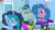 Size: 3072x1727 | Tagged: safe, screencap, izzy moonbow, misty brightdawn, rufus, earth pony, pony, unicorn, g5, my little pony: tell your tale, sunny's smoothie moves, spoiler:g5, spoiler:my little pony: tell your tale, female, grin, jewelry, male, mare, necklace, one eye closed, pony out of a hat, smiling, stallion, trio, wavy mouth, wink